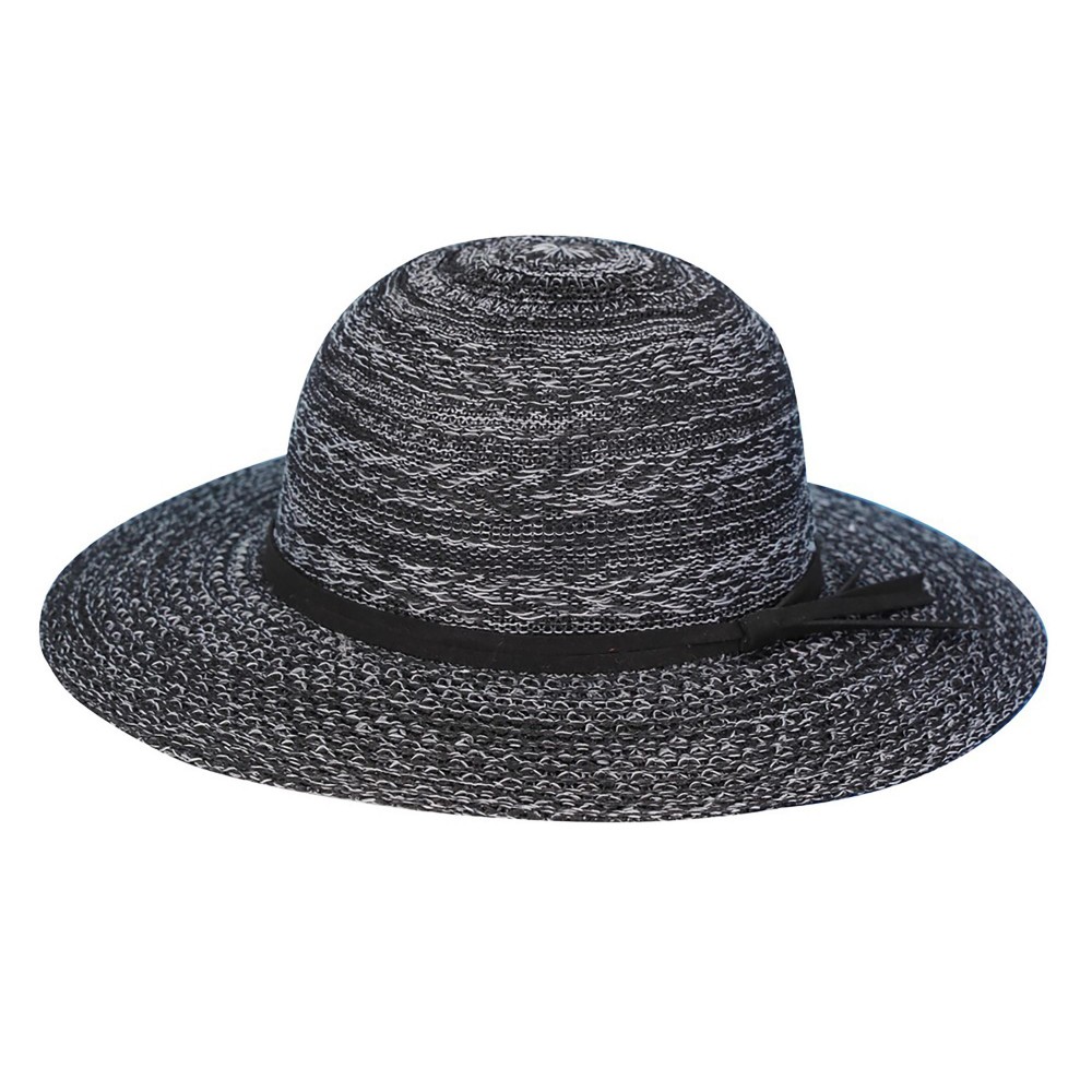 Mied Braided Sun Hat WIth Suede Band - One Size Fits Most - Internal Adjustable Drawstring - 100% Polyester view 2