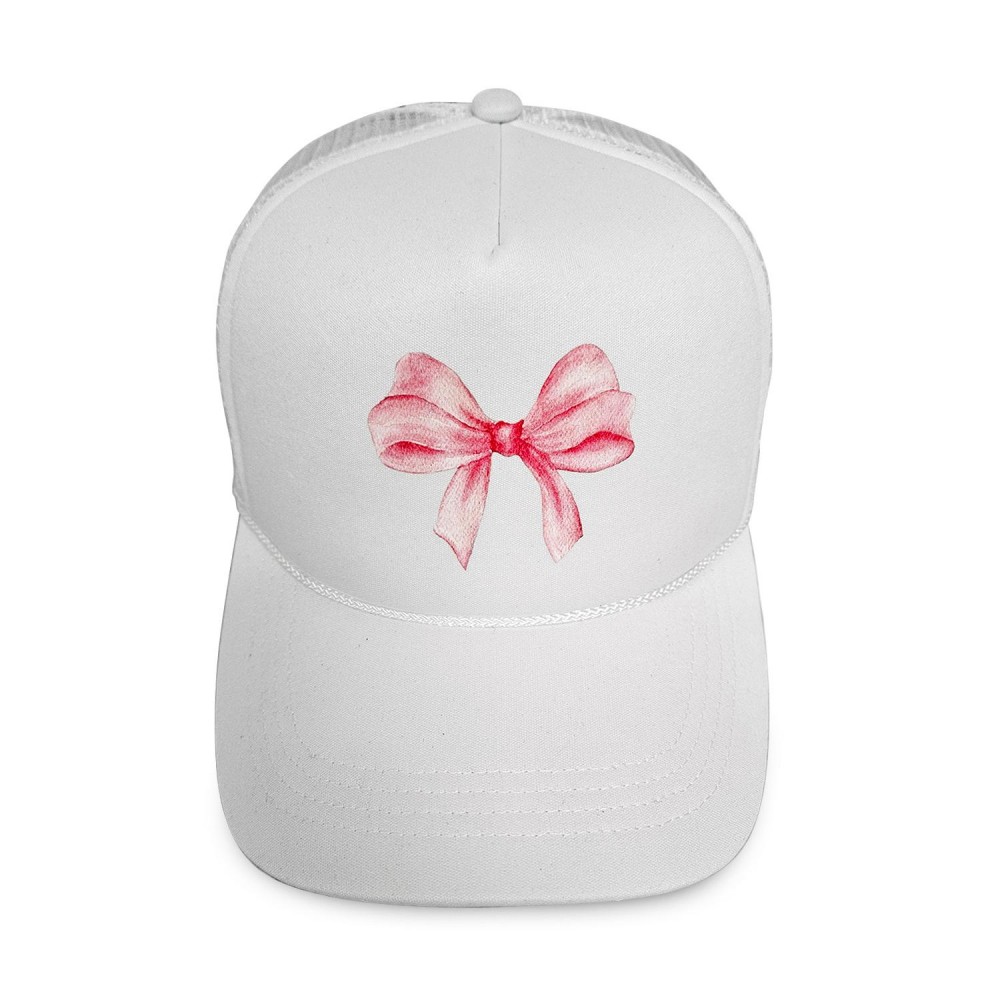 Bow Trucker Baseball Cap - One Size Fits Most - Adjustable Snap Back - 100% Polyester view 2