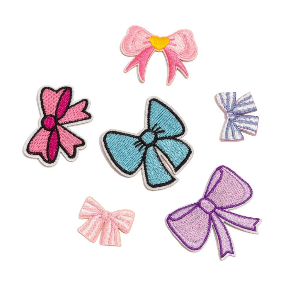 Embroidered Bow Patch - Approximately 1.75 "L - Adhesive Application view 4