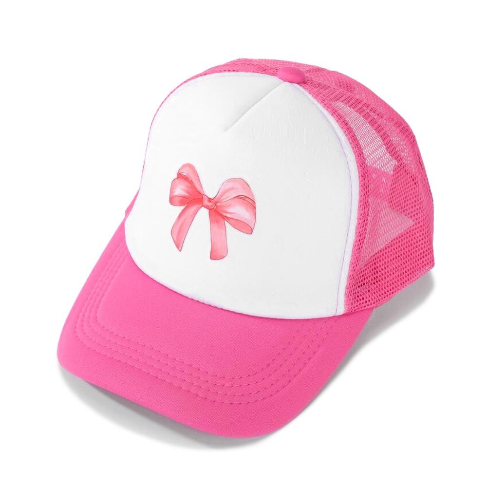 Bow Trucker Baseball Cap - One Size Fits Most - Adjustable Snap Back - 100% Polyester view 2