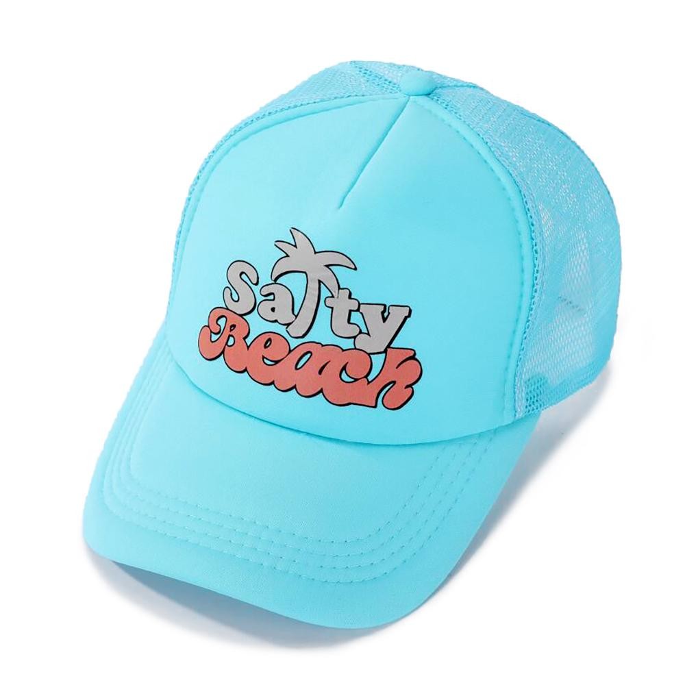 'Salty Beach' Trucker Baseball Cap - One Size Fits Most - Adjustable Snap Back - 100% Polyester view 2