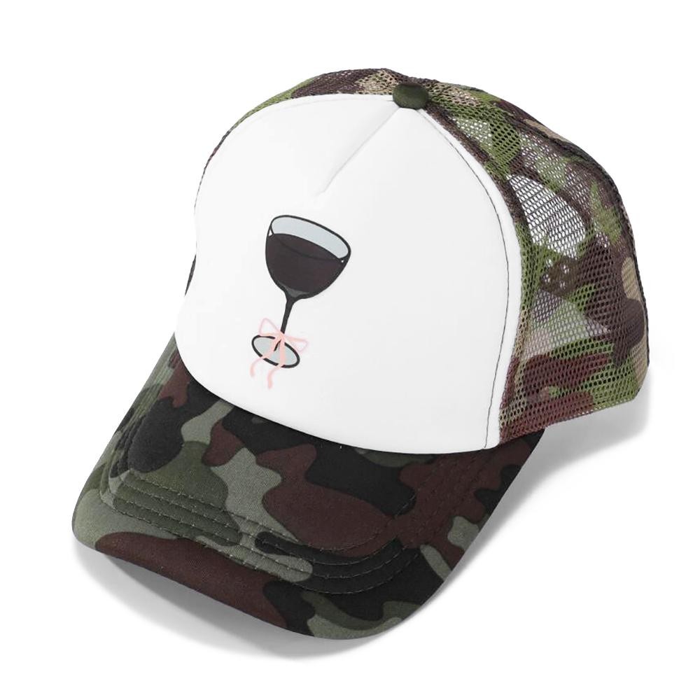 Cocktail Bow Trucker Baseball Cap - One Size Fits Most - Adjustable Snap Back - 100% Polyester view 2