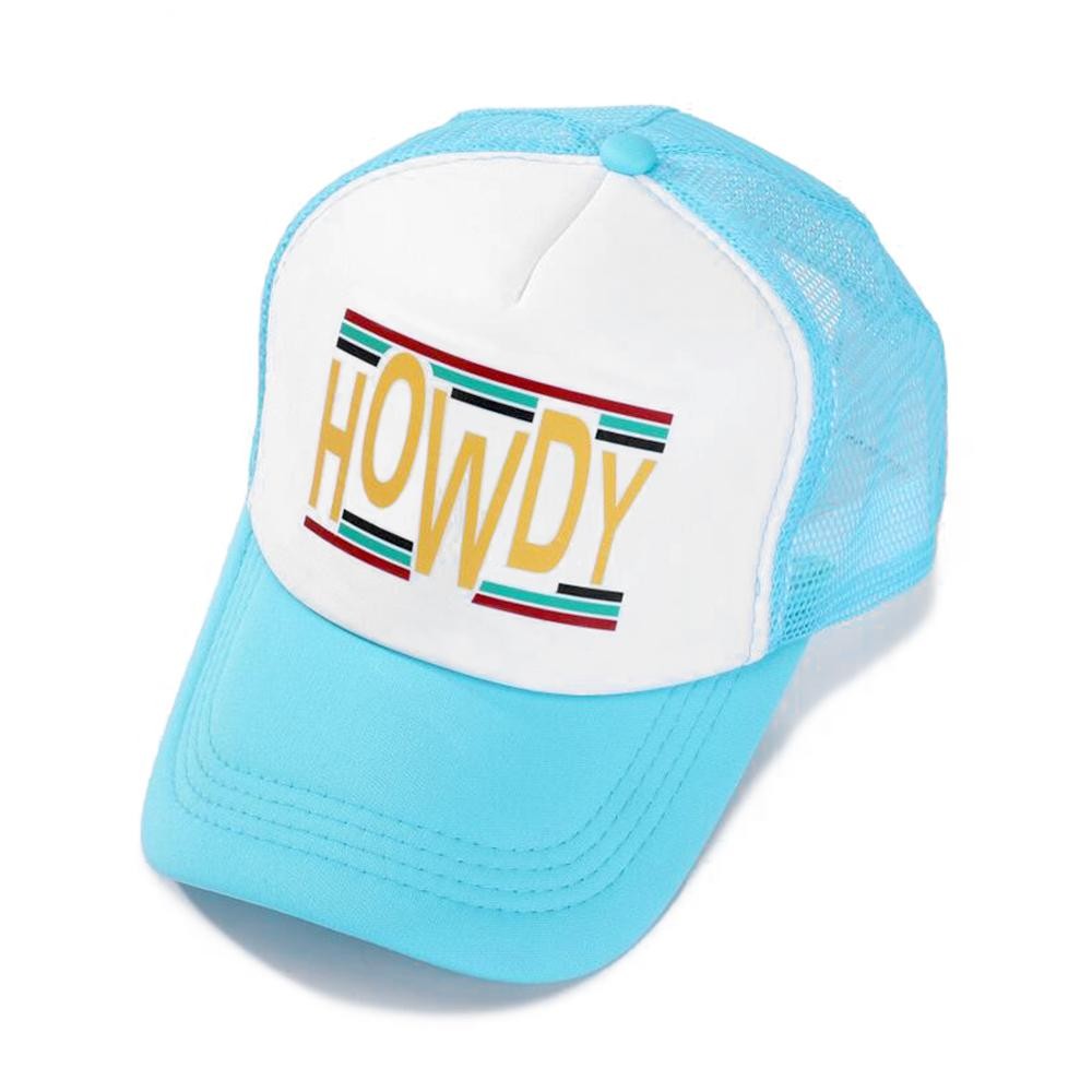 "Howdy" Trucker Baseball Cap - One Size Fits Most - Adjustable Snap Back - 100% Polyester view 2