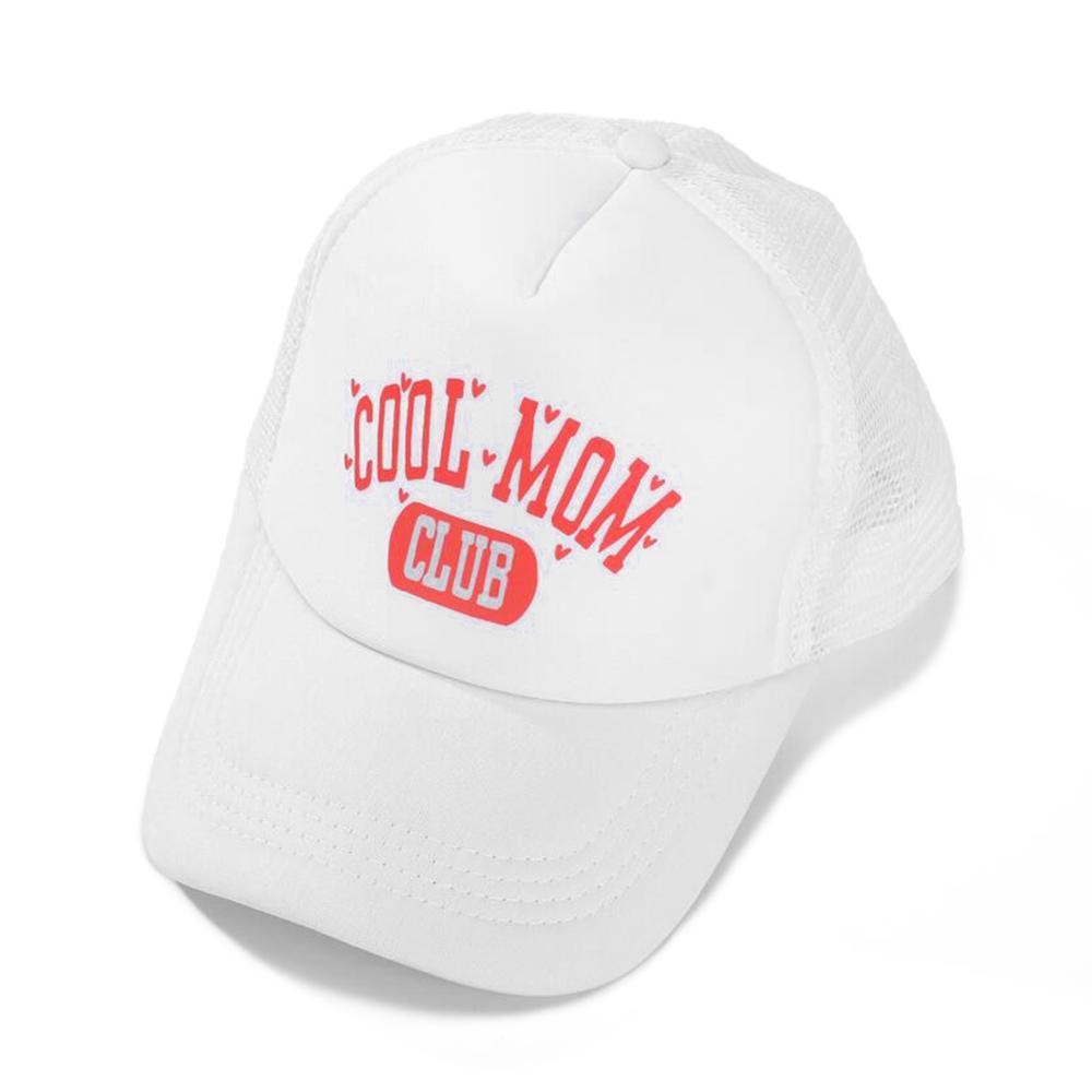 "Cool Mom Club" Trucker Baseball Cap - One Size Fits Most - Adjustable Snap Back - 100% Polyester view 2