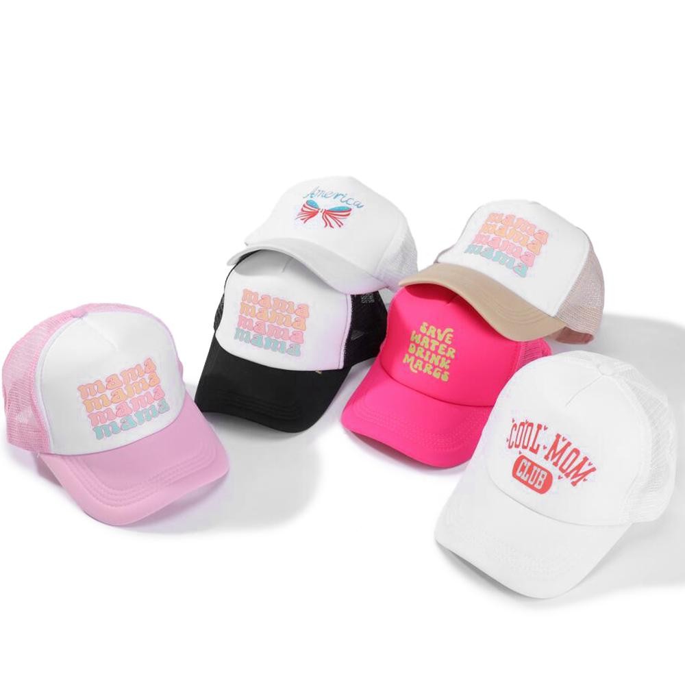 "Cool Mom Club" Trucker Baseball Cap - One Size Fits Most - Adjustable Snap Back - 100% Polyester view 4
