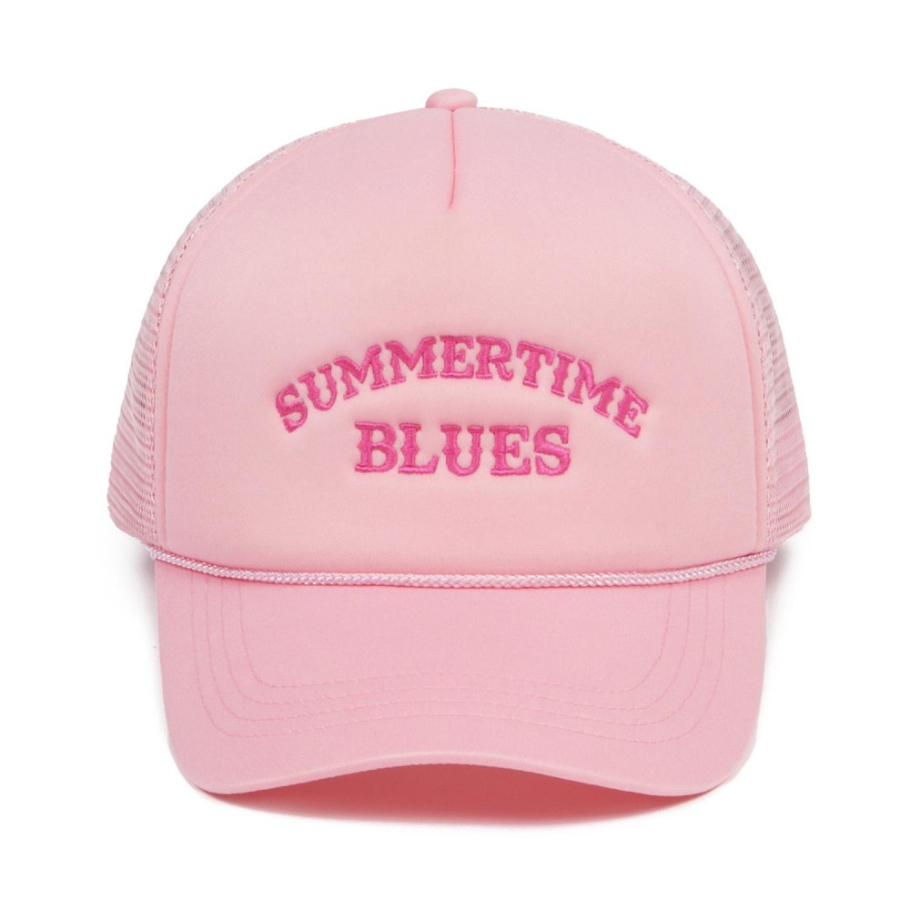 Embroidered "SUMMERTIME BLUES" Trucker Baseball Cap - One Size Fits Most - Adjustable Snap Back - 100% Polyester view 2