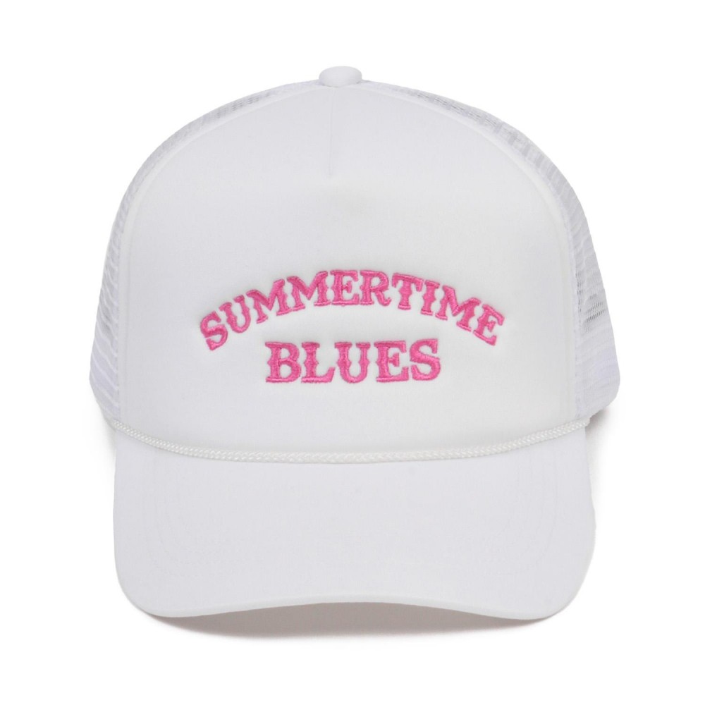 Embroidered "SUMMERTIME BLUES" Trucker Baseball Cap - One Size Fits Most - Adjustable Snap Back - 100% Polyester view 2