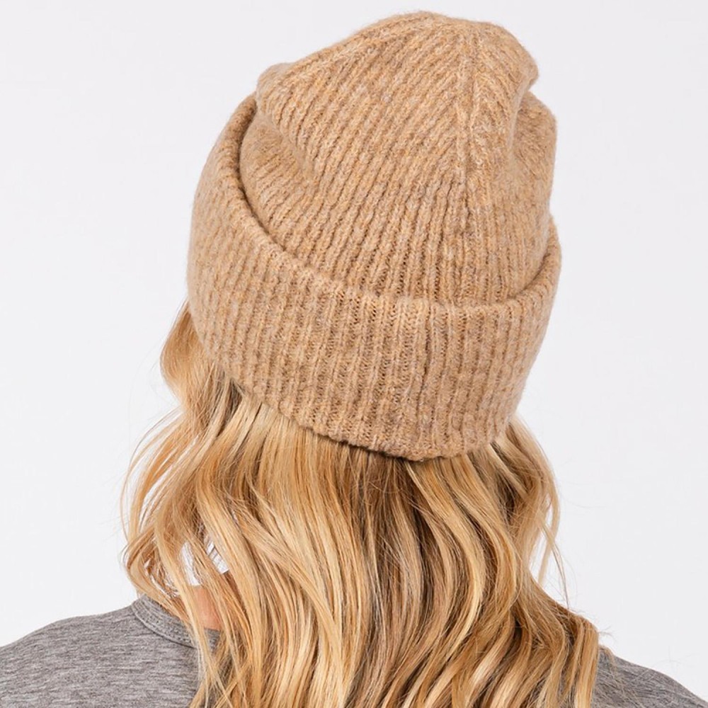 Knit Cuffed Beanie - One Size Fits Most - 10% Wool / 90% Acrylic view 6