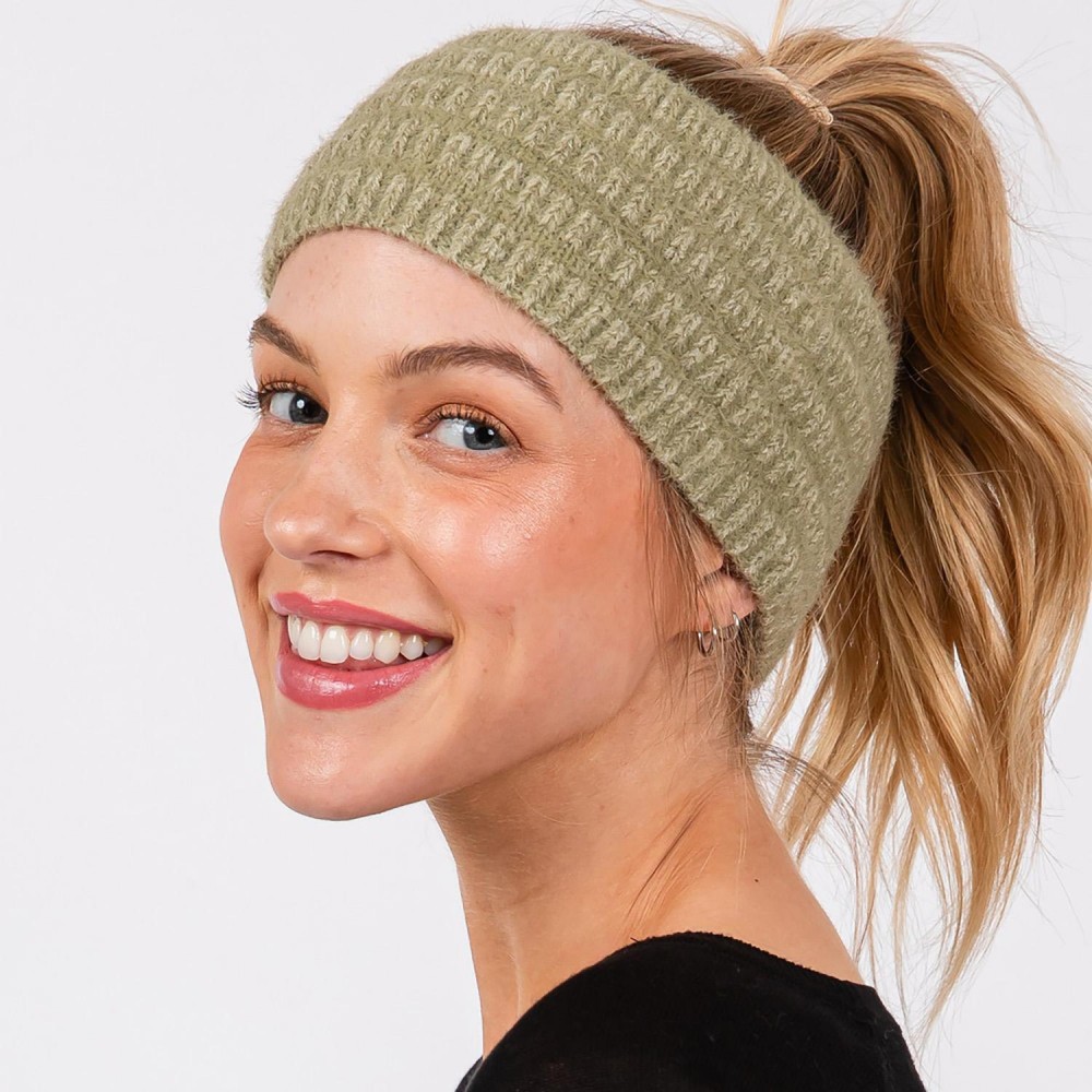 Fuzzy Knit Head Wrap - One Size Fits Most - 100% Nylon view 2
