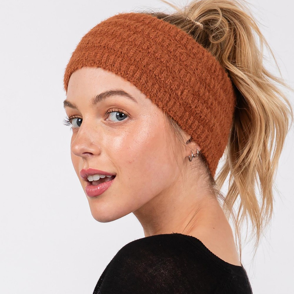 Fuzzy Knit Head Wrap - One Size Fits Most - 100% Nylon view 6