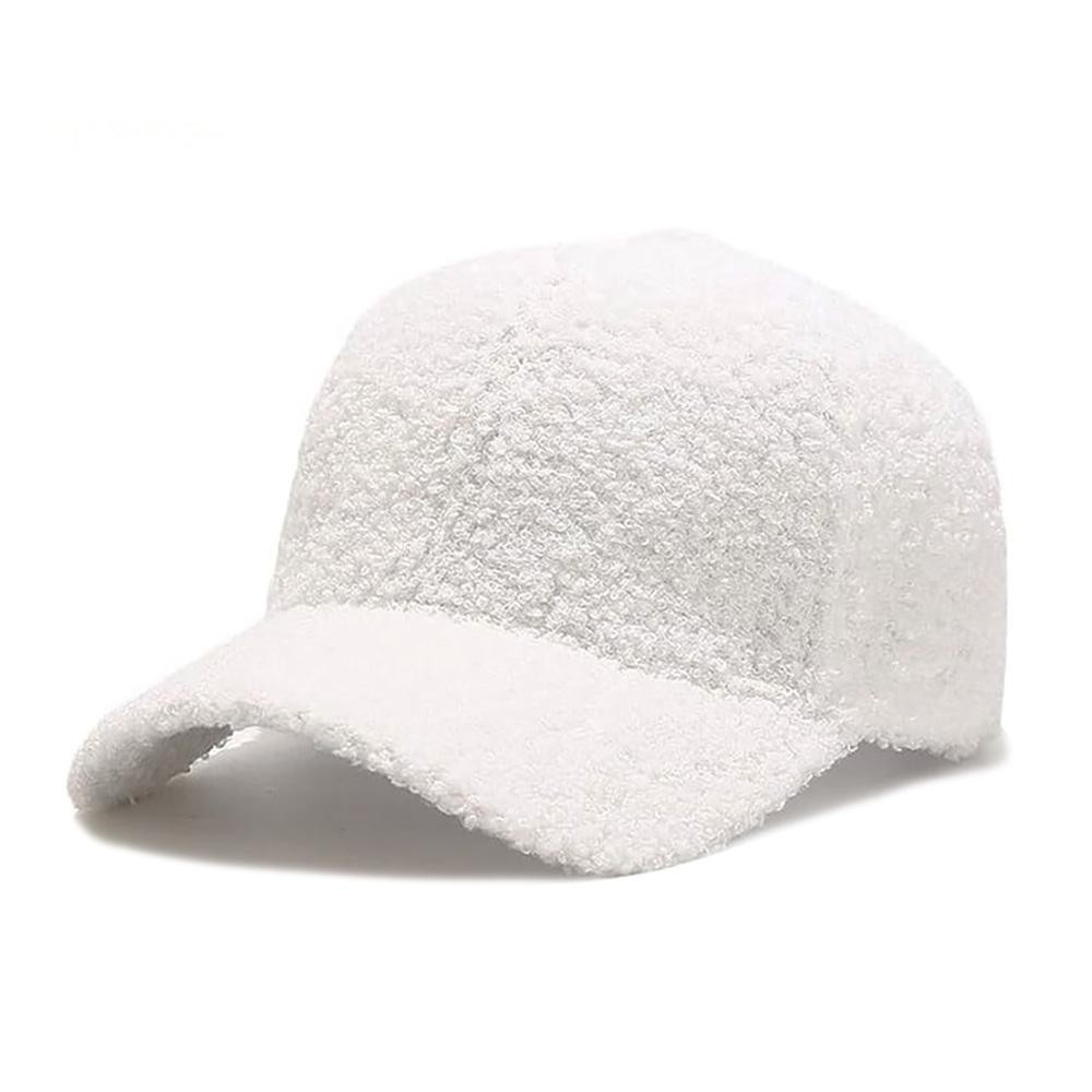 Blank Sherpa Baseball Cap - One Size Fits Most - Velcro Buckle Adjustment - 100% Polyester view 2
