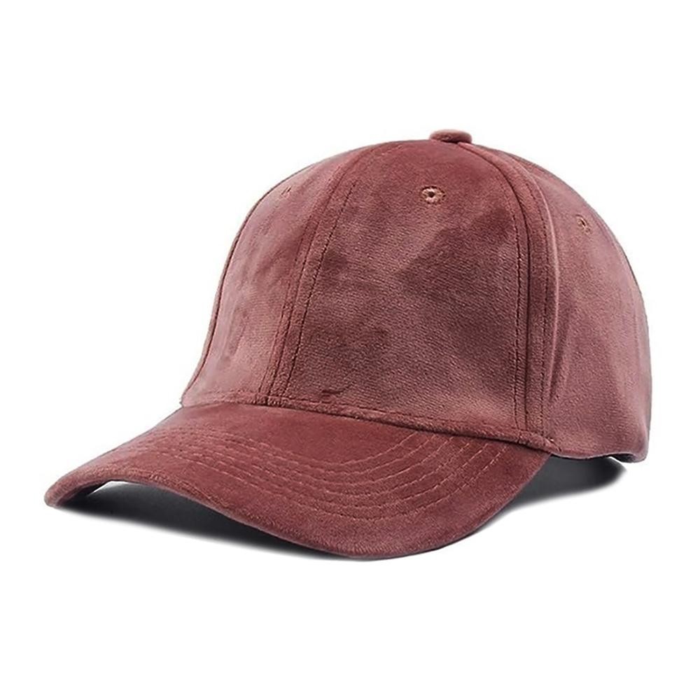 Blank Velvet Baseball Cap - One Size Fits Most - Slide Buckle Adjustment - 100% Polyester view 2