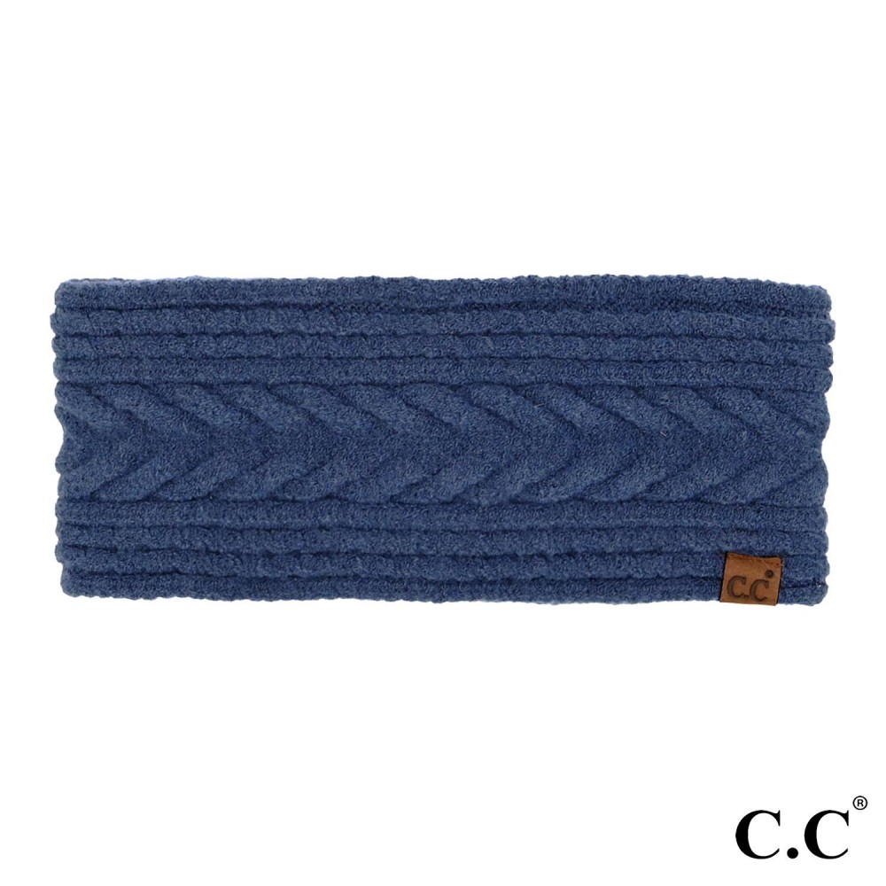 C.C HWE0122 Cable Headwrap - One Size Fits Most - 47% Rayon / 31% Polyester / 22% Nylon view 2