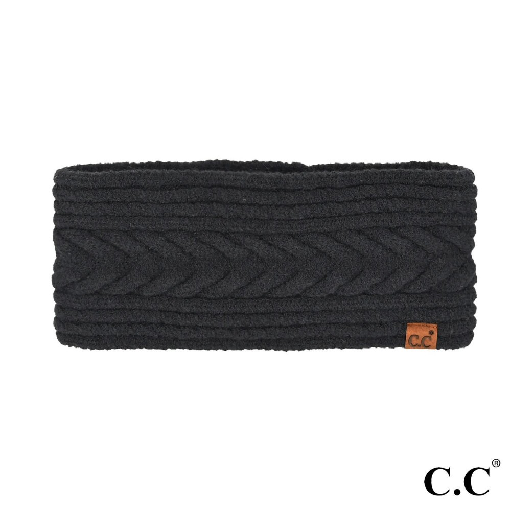 C.C HWE0122 Cable Headwrap - One Size Fits Most - 47% Rayon / 31% Polyester / 22% Nylon view 2