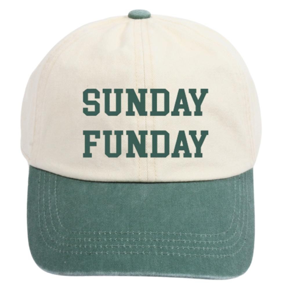 'SUNDAY FUNDAY' Embroidered Baseball Cap - One Size Fits Most - Slide Buckle Adjustment - 100% Cotton view 2