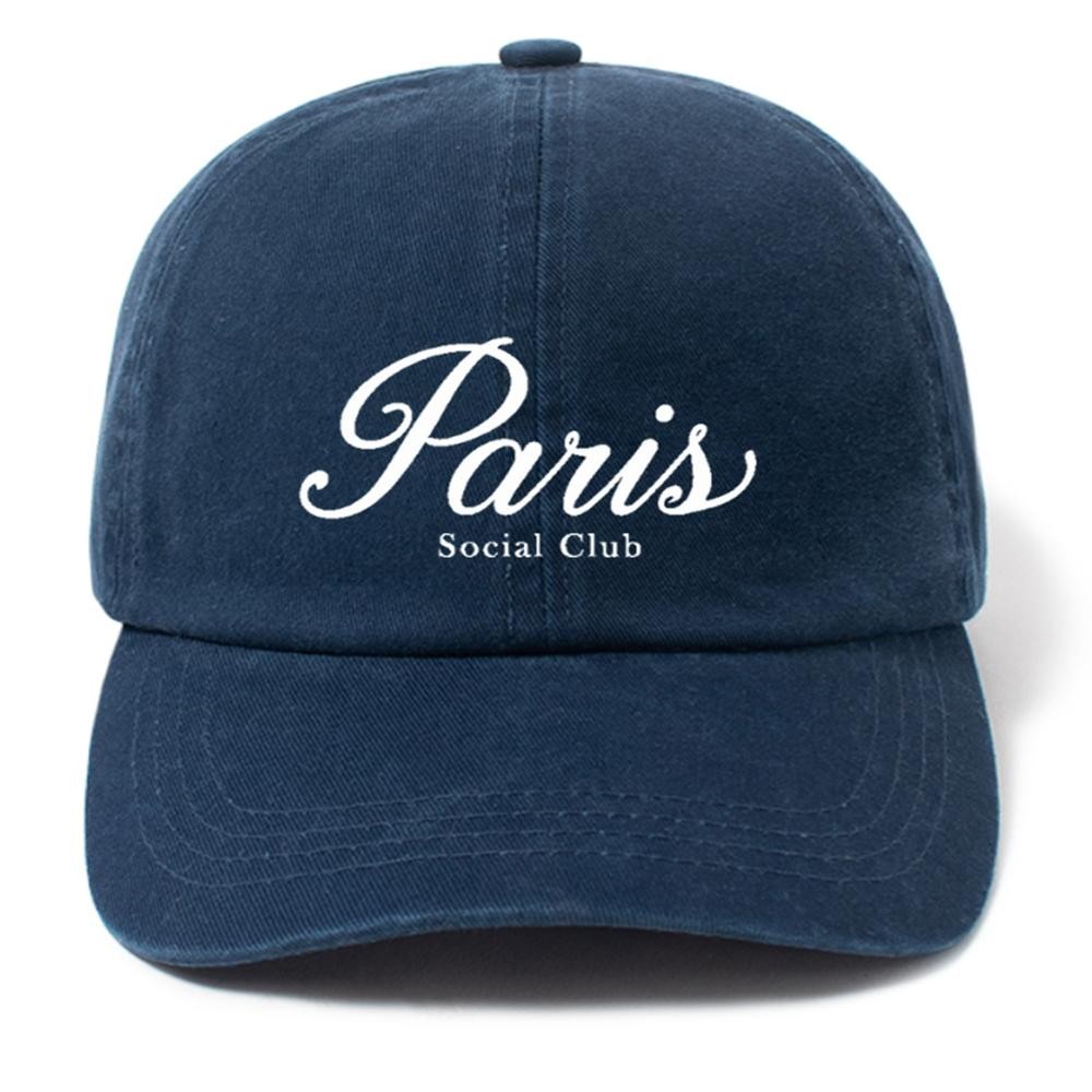 'Paris Social Club' Embroidered Baseball Cap - One Size Fits Most - Slide Buckle Adjustment - 100% Cotton view 2