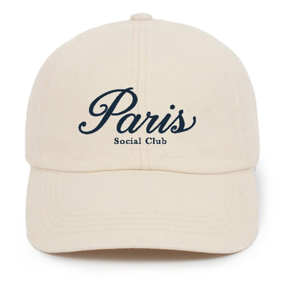 'Paris Social Club' Embroidered Baseball Cap - One Size Fits Most - Slide Buckle Adjustment - 100% Cotton view 2