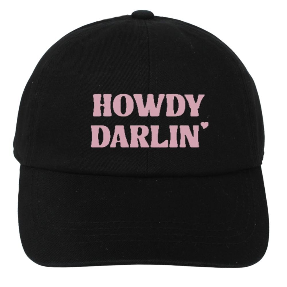 'HOWDY DARLIN' Embroidered Baseball Cap - One Size Fits Most - Slide Buckle Adjustment - 100% Cotton view 2