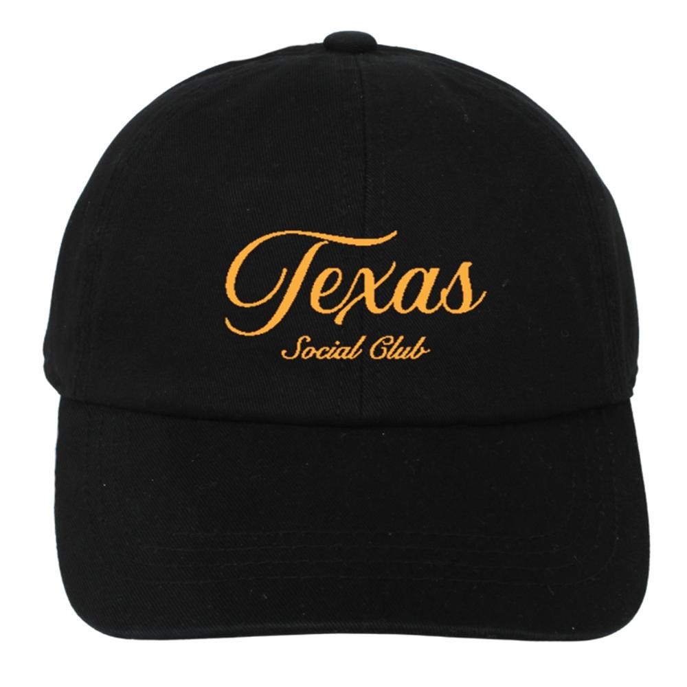 'Texas Social Club' Embroidered Baseball Cap - One Size Fits Most - Slide Buckle Adjustment - 100% Cotton view 2
