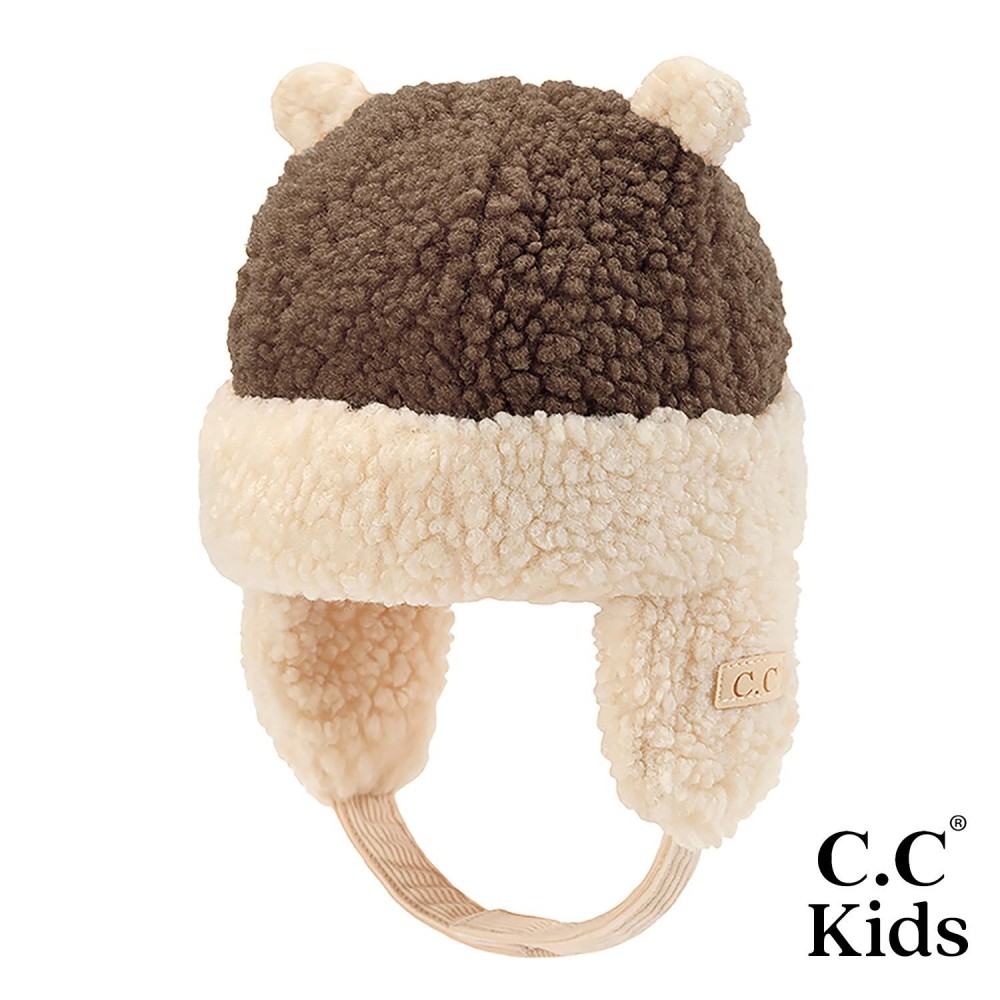 KD-HTS4441 Kids Lined Beanie With Earflaps - One Size Fits Most - Fleece Lining - Velcro Closure Chin Strap - 100% Polyester view 2