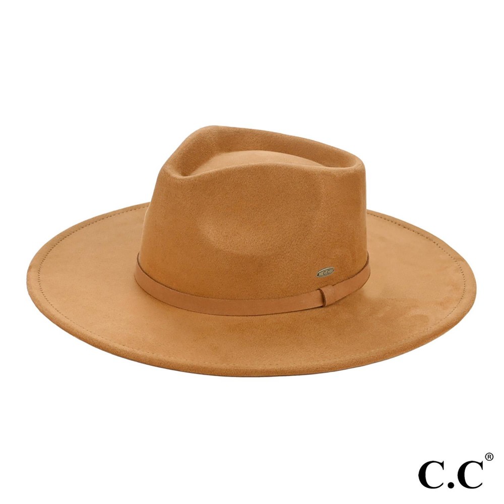 C.C VFC0001 Faux Suede Rancher Hat - One Size Fits Most - 90% Polyester / 10 % Spandex - Brim Approximately 3.5" W view 2