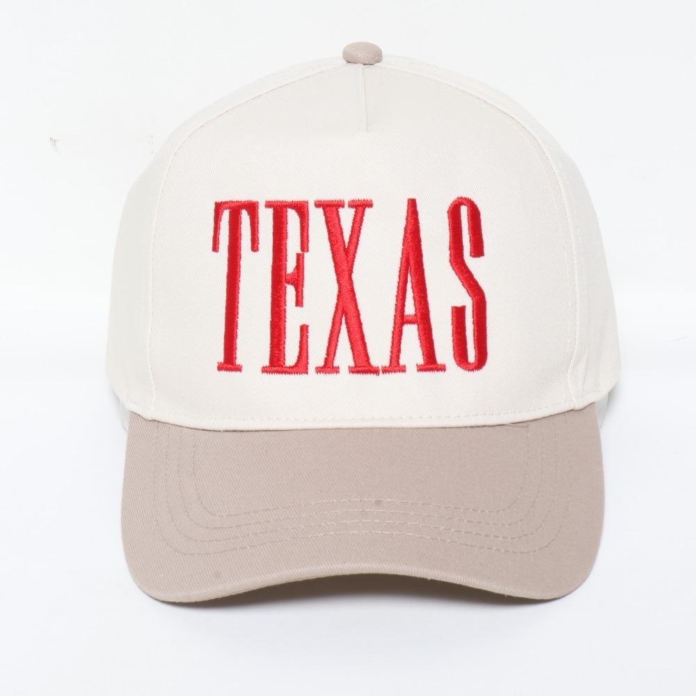 'TEXAS' Embroidered Two Tone Baseball Cap - One Size Fits Most - Snap Back Closure - 100% Cotton view 2