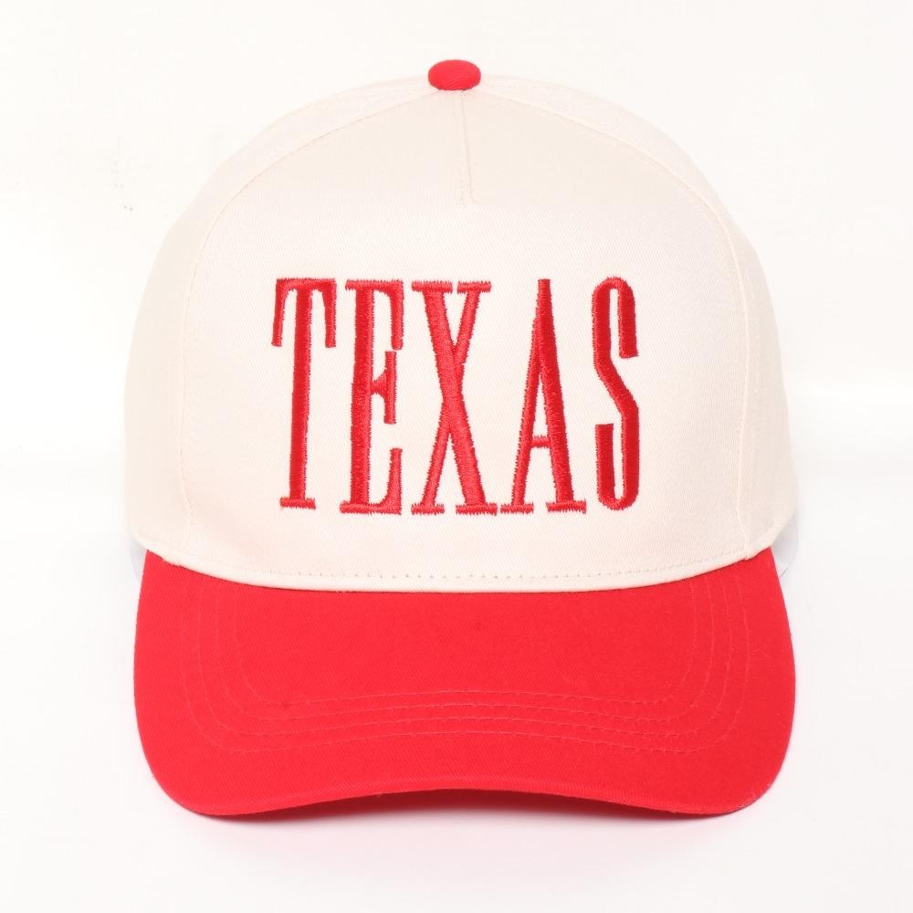 'TEXAS' Embroidered Two Tone Baseball Cap - One Size Fits Most - Snap Back Closure - 100% Cotton view 2