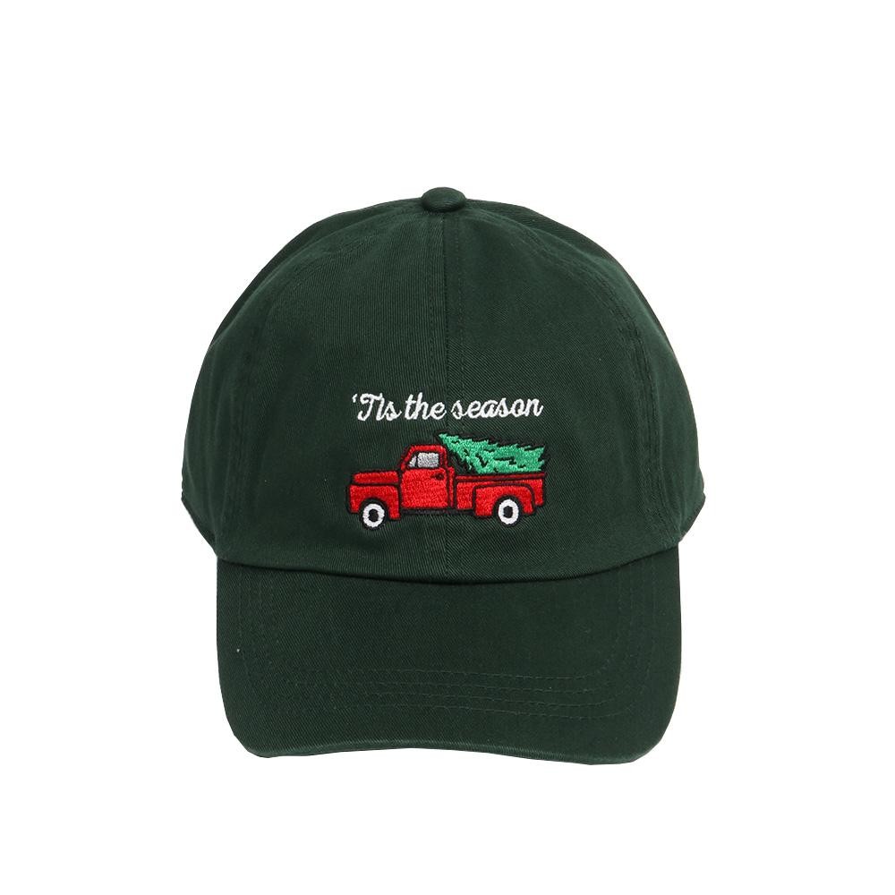'Tis the season' Embroidered Baseball Cap - One Size Fits Most - Slide Buckle Adjustment - 100% Cotton view 2