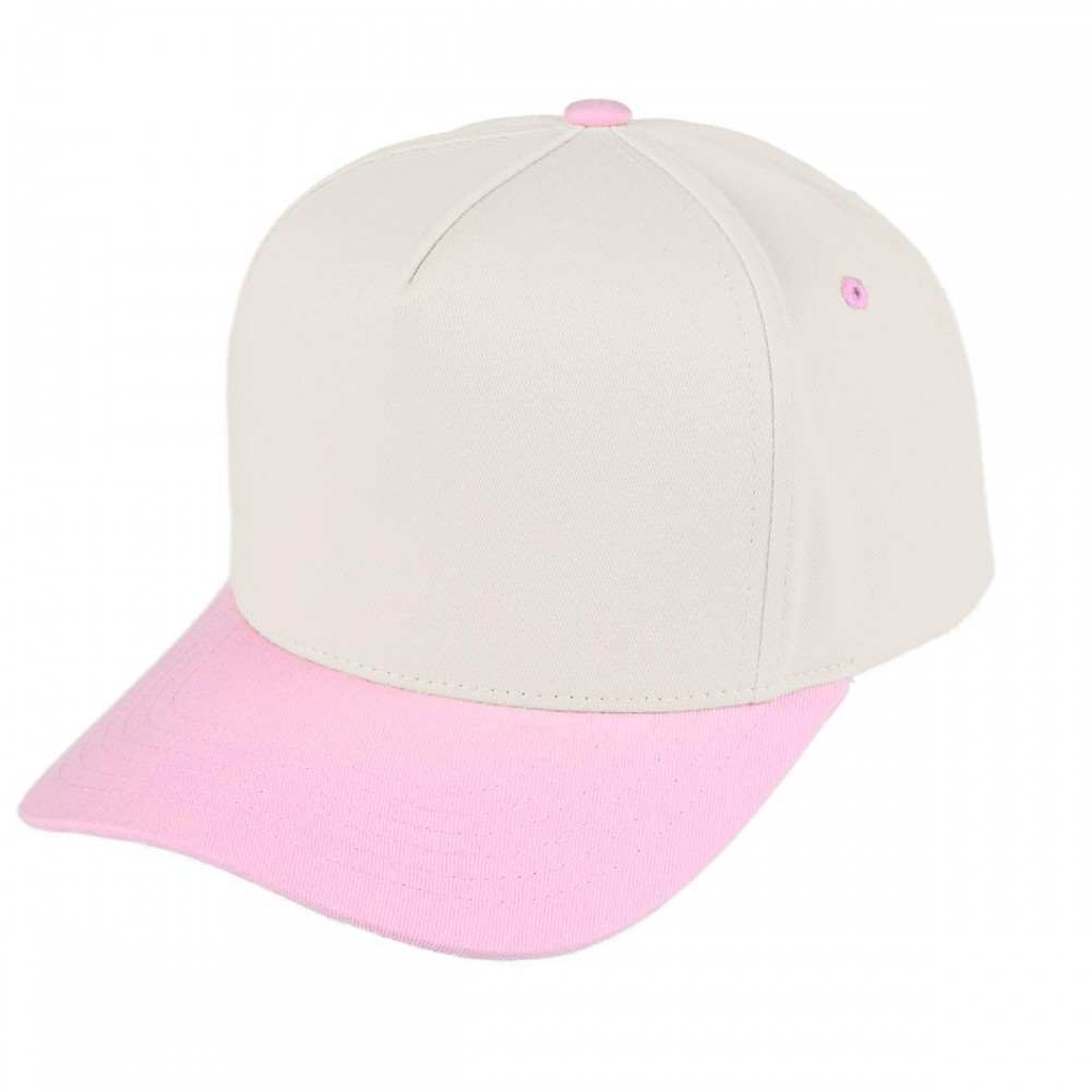 C.C TCM0002 Two Tone Canvas Trucker Cap - Snap Back Closure - One Size Fits Most - 100% Cotton view 2