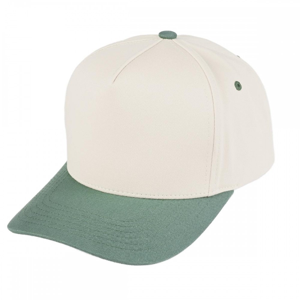 C.C TCM0002 Two Tone Canvas Trucker Cap - Snap Back Closure - One Size Fits Most - 100% Cotton view 2