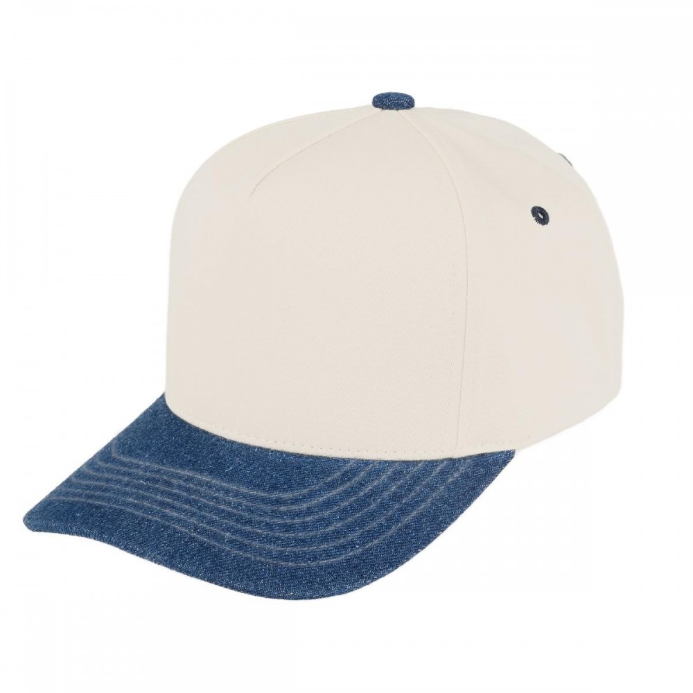 C.C TCM0002 Two Tone Canvas Trucker Cap - Snap Back Closure - One Size Fits Most - 100% Cotton view 2