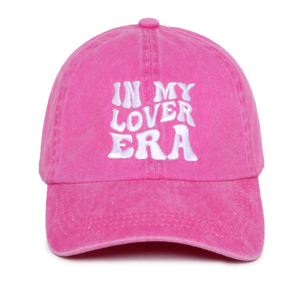 "IN MY LOVER ERA" Embroidered Baseball Cap - One Size Fits Most - Slide Buckle Adjustment - 100% Cotto view 2