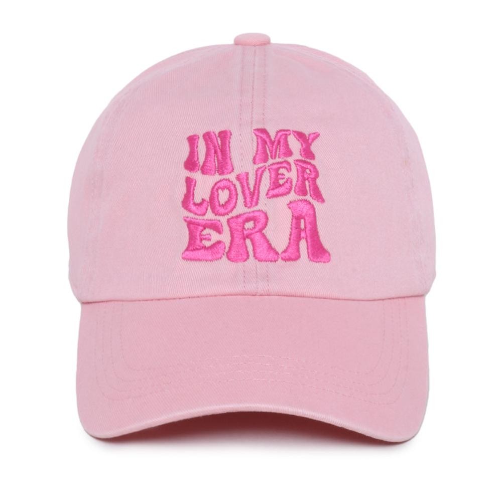 "IN MY LOVER ERA" Embroidered Baseball Cap - One Size Fits Most - Slide Buckle Adjustment - 100% Cotto view 2