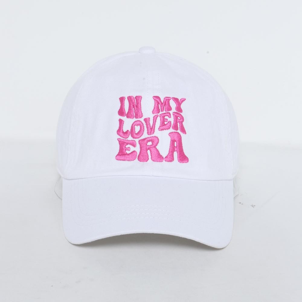 "IN MY LOVER ERA" Embroidered Baseball Cap - One Size Fits Most - Slide Buckle Adjustment - 100% Cotto view 2
