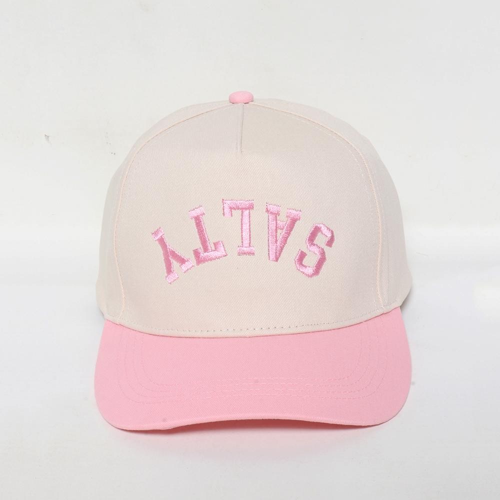 Upside Down 'Salty' Embroidered Two Tone Baseball Cap - One Size Fits Most - Snap Back Closure - 100% Cotton view 2