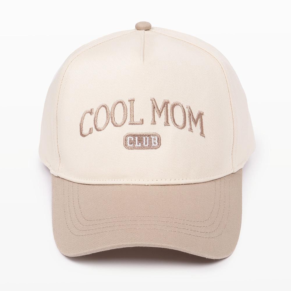 "Cool Mom Club" Embroidered Two Tone Baseball Cap - One Size Fits Most - Snap Back Closure - 100% Cotton view 2