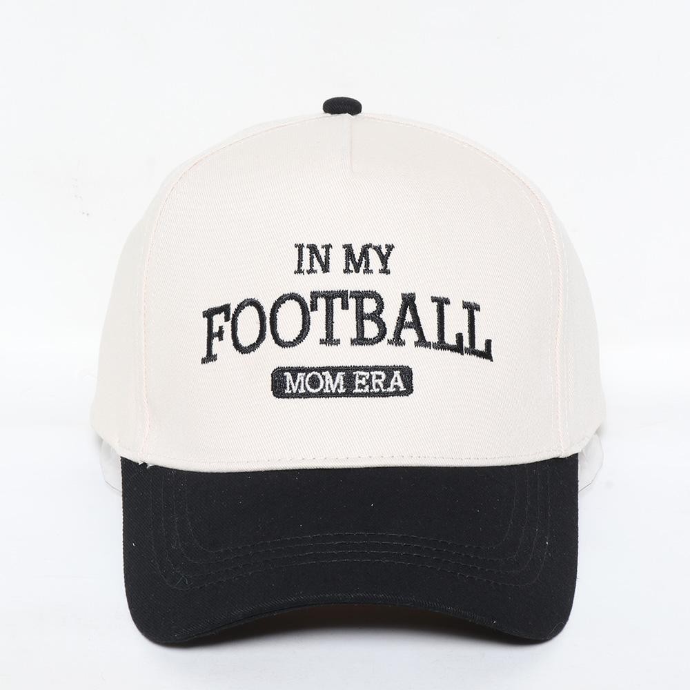 "In My Football Mom Era" Embroidered Two Tone Baseball Cap - One Size Fits Most - Snap Back Closure - 100% Cotton view 2