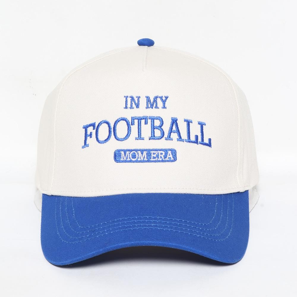"In My Football Mom Era" Embroidered Two Tone Baseball Cap - One Size Fits Most - Snap Back Closure - 100% Cotton view 2