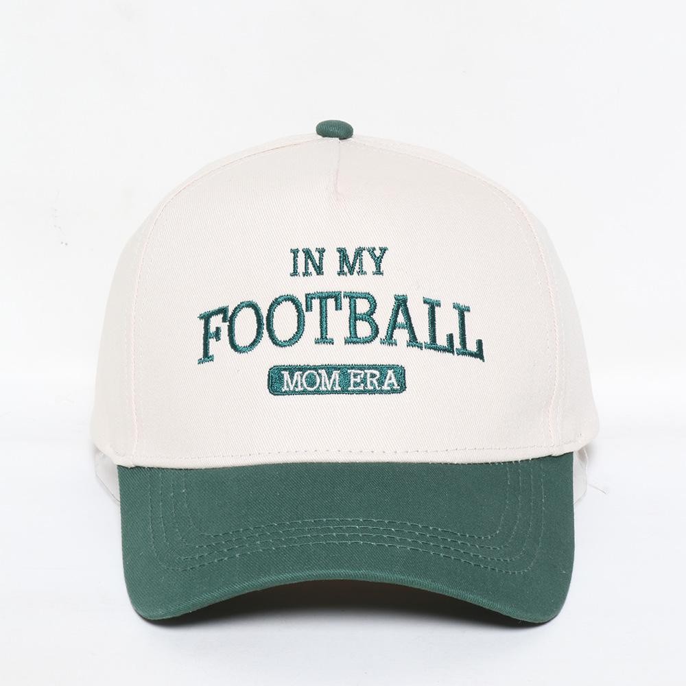 "In My Football Mom Era" Embroidered Two Tone Baseball Cap - One Size Fits Most - Snap Back Closure - 100% Cotton view 2