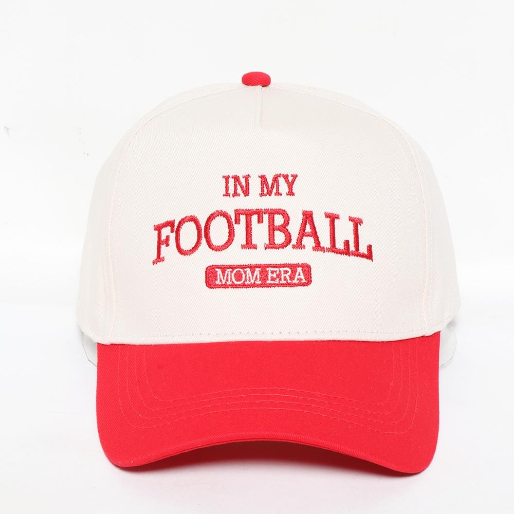 "In My Football Mom Era" Embroidered Two Tone Baseball Cap - One Size Fits Most - Snap Back Closure - 100% Cotton view 2