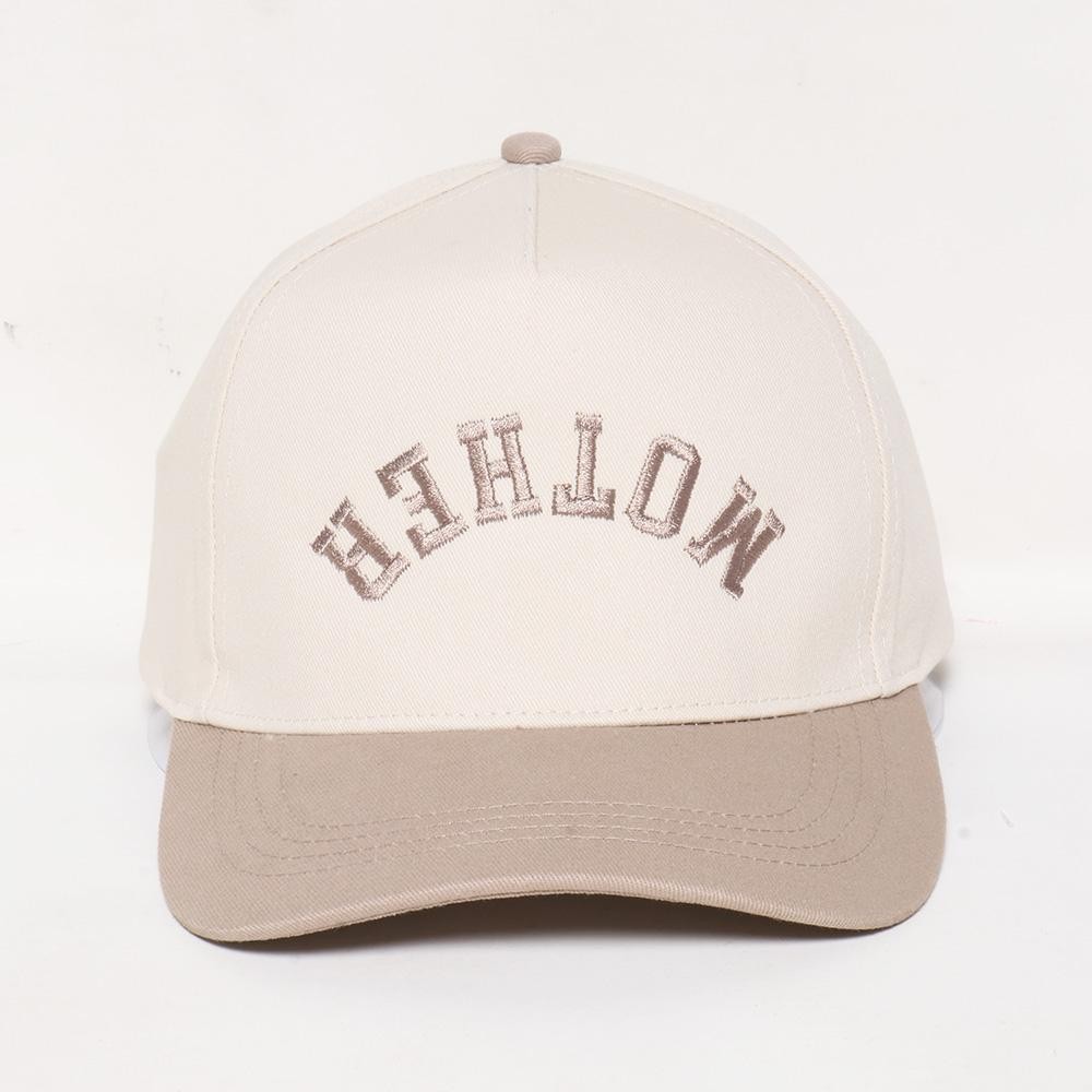 Upside Down "MOTHER" Embroidered Two Tone Baseball Cap - One Size Fits Most - Snap Back Closure - 100% Cotton view 2