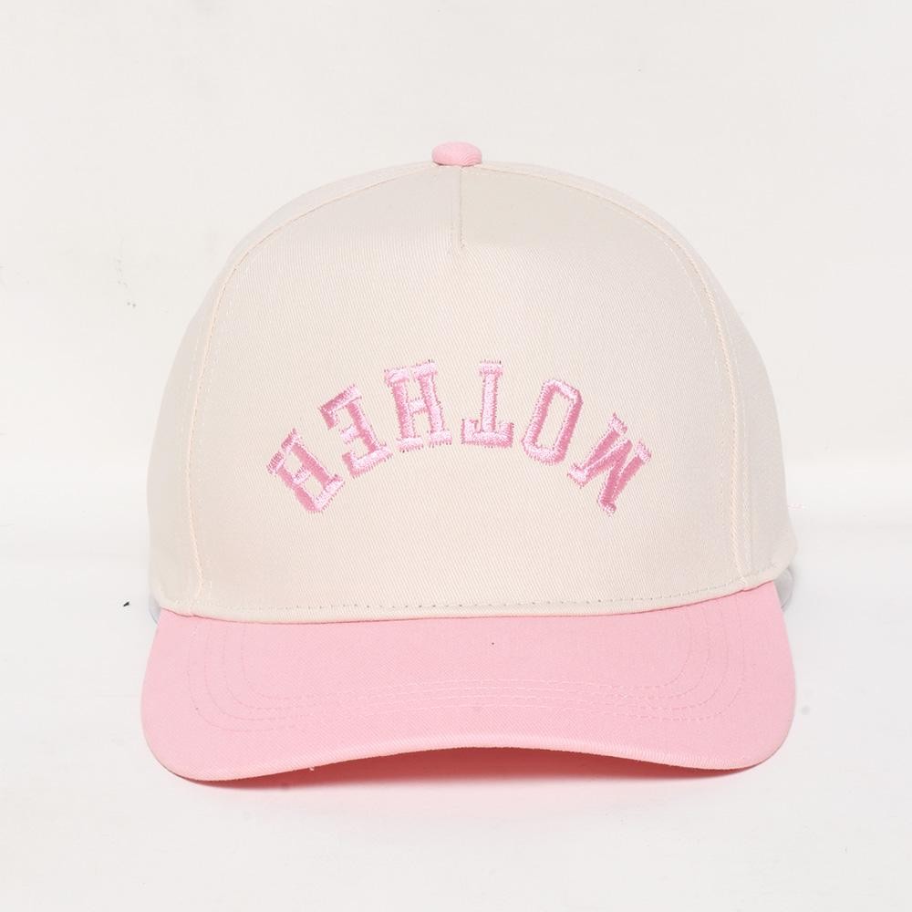 Upside Down "MOTHER" Embroidered Two Tone Baseball Cap - One Size Fits Most - Snap Back Closure - 100% Cotton view 2