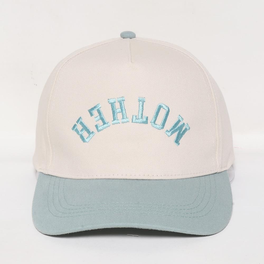 Upside Down "MOTHER" Embroidered Two Tone Baseball Cap - One Size Fits Most - Snap Back Closure - 100% Cotton view 2
