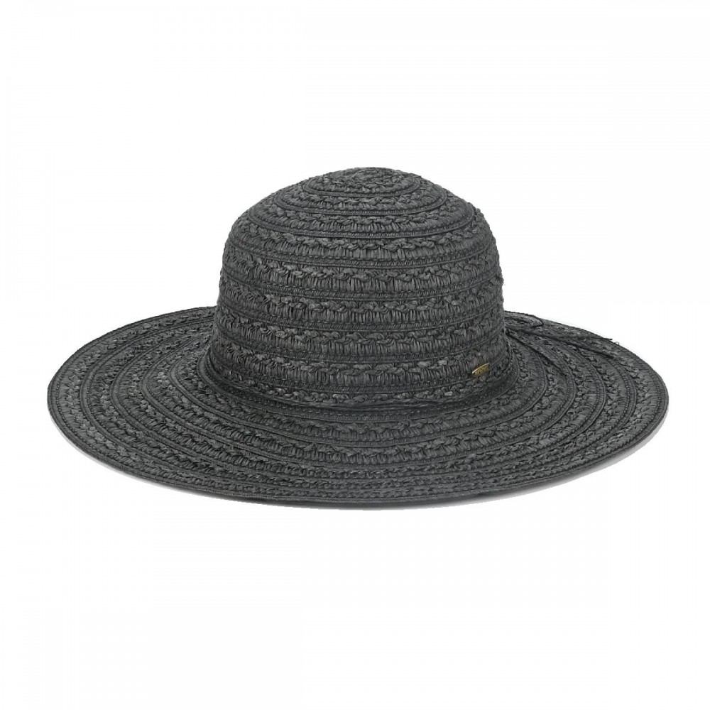C.C STH-0037 Brim Hat Wide Brim Textured Sun Hat - One Size Fits Most (Internal Drawstring Adjustable) - 80% Paper 20% Polyester - Brim Approximately 4" L view 2