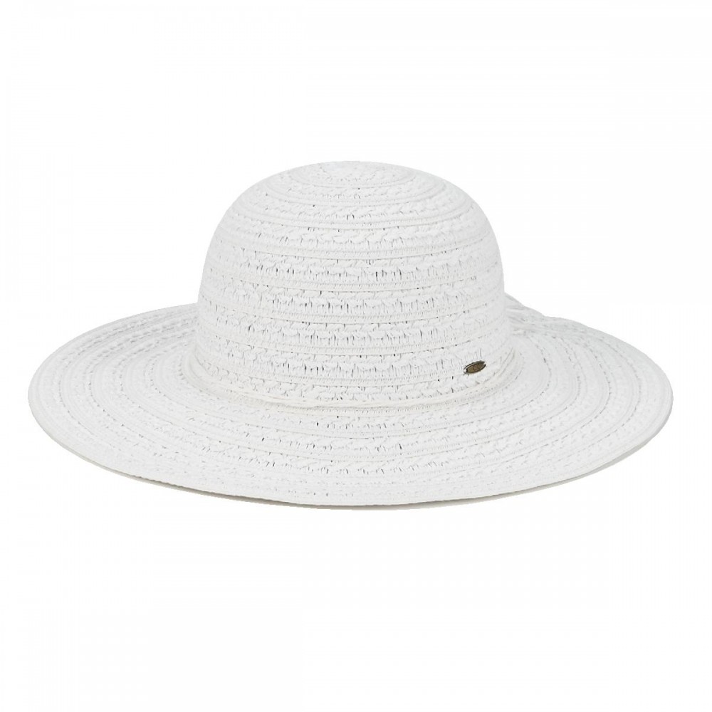 C.C STH-0037 Brim Hat Wide Brim Textured Sun Hat - One Size Fits Most (Internal Drawstring Adjustable) - 80% Paper 20% Polyester - Brim Approximately 4" L view 2