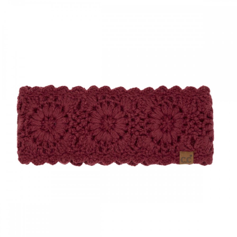 C.C HTE0163 Flower Crocheted HeadWrap - 100% Acrylic - One Size view 2