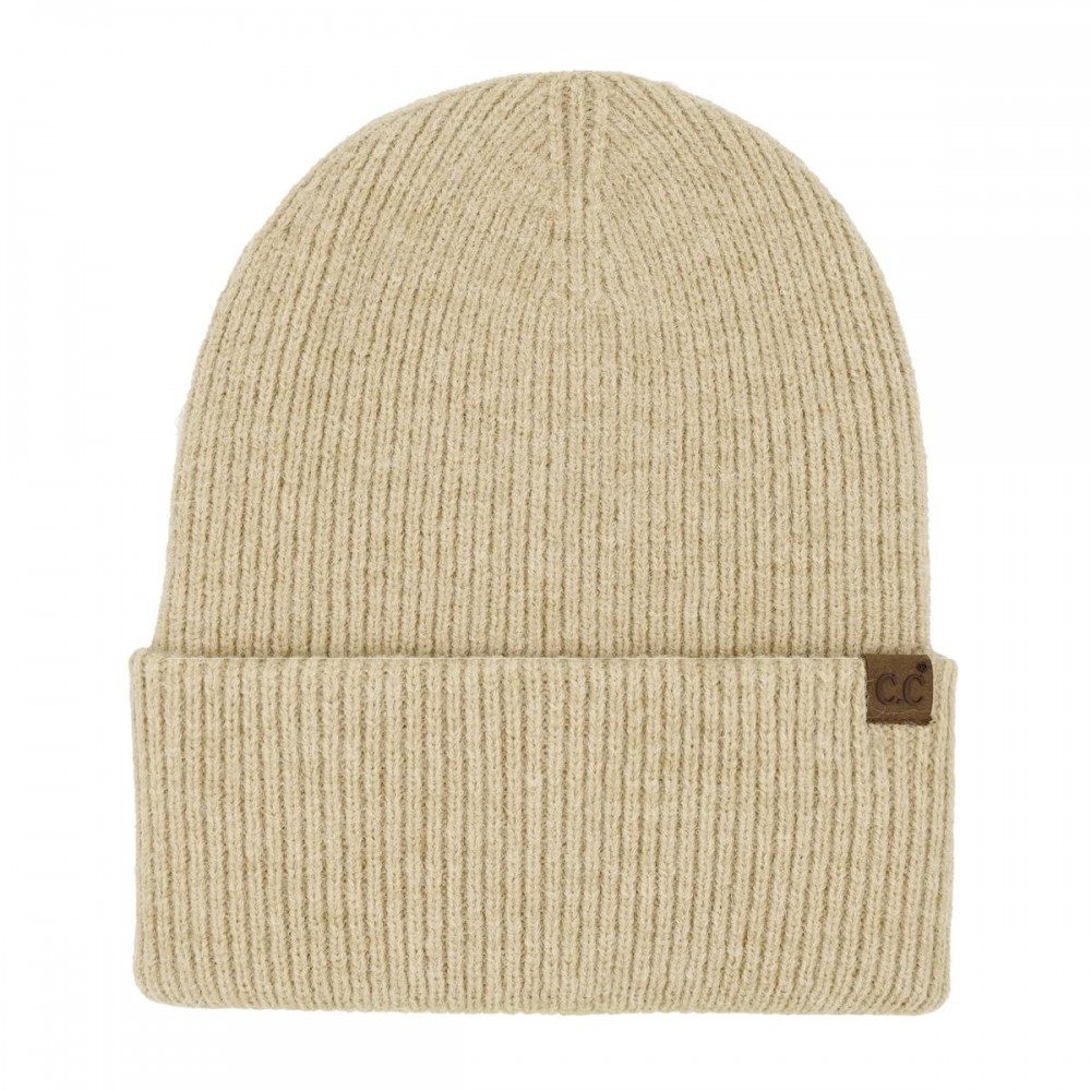 C.C HTE0160 Long Folded Cuff Beanie. - 42% Acrylic / 30% Polyester / 28% Nylon - One Size view 2