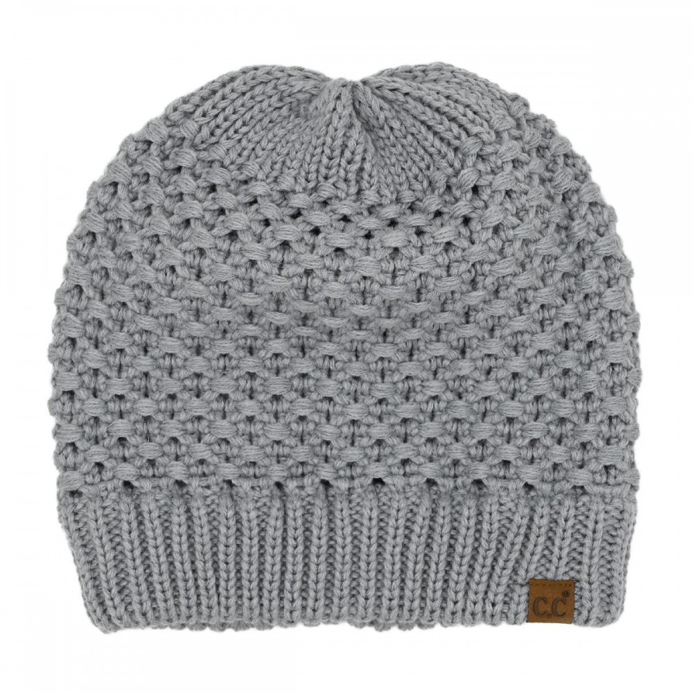C.C HTE0172 Cross Cell Stitch Knit Beanie - 100% Acrylic - One Size Fits Most view 2