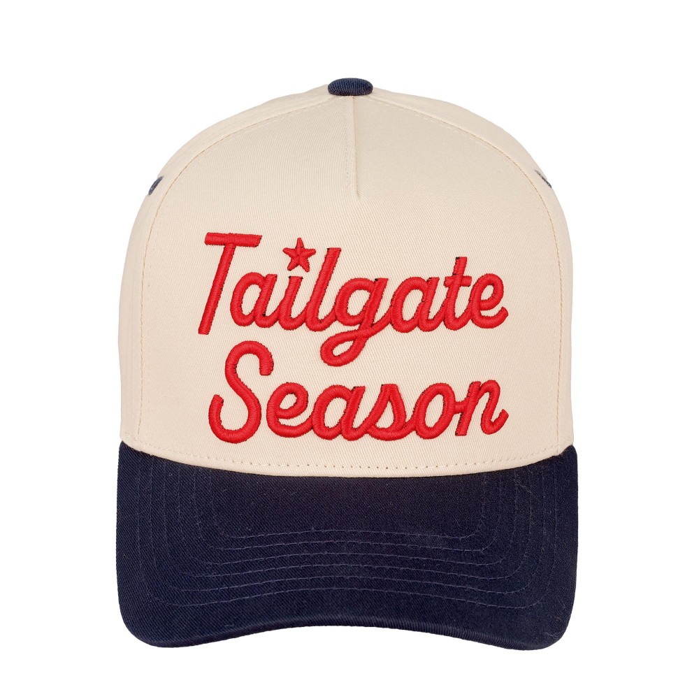 TCM0046 "Tailgate Season" Embroidered Two Tone Baseball Cap - One Size Fits Most - Snap Back Closure - 100% Cotton view 2