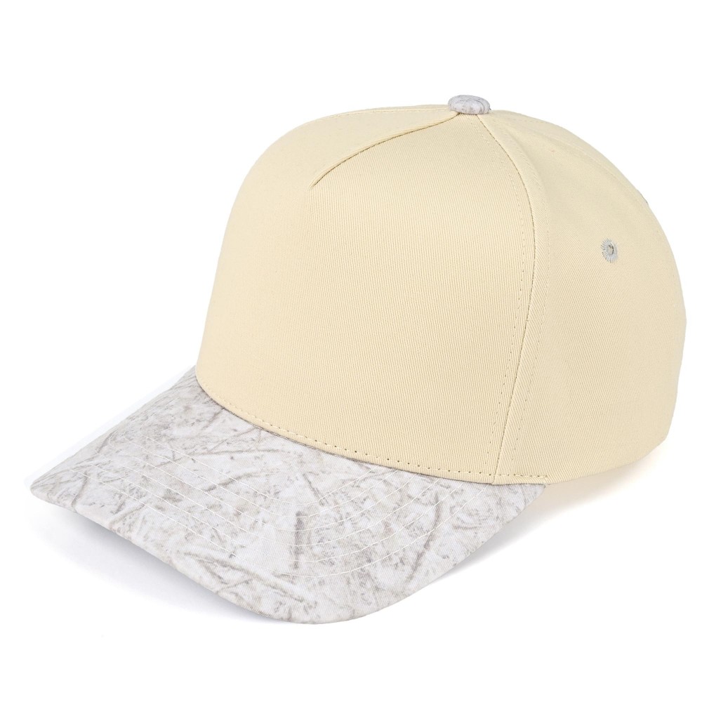 C.C TCM0010 Two Tone Camo Baseball Cap - One Size Fits Most - Snap Back Closure - 100% Cotton view 2